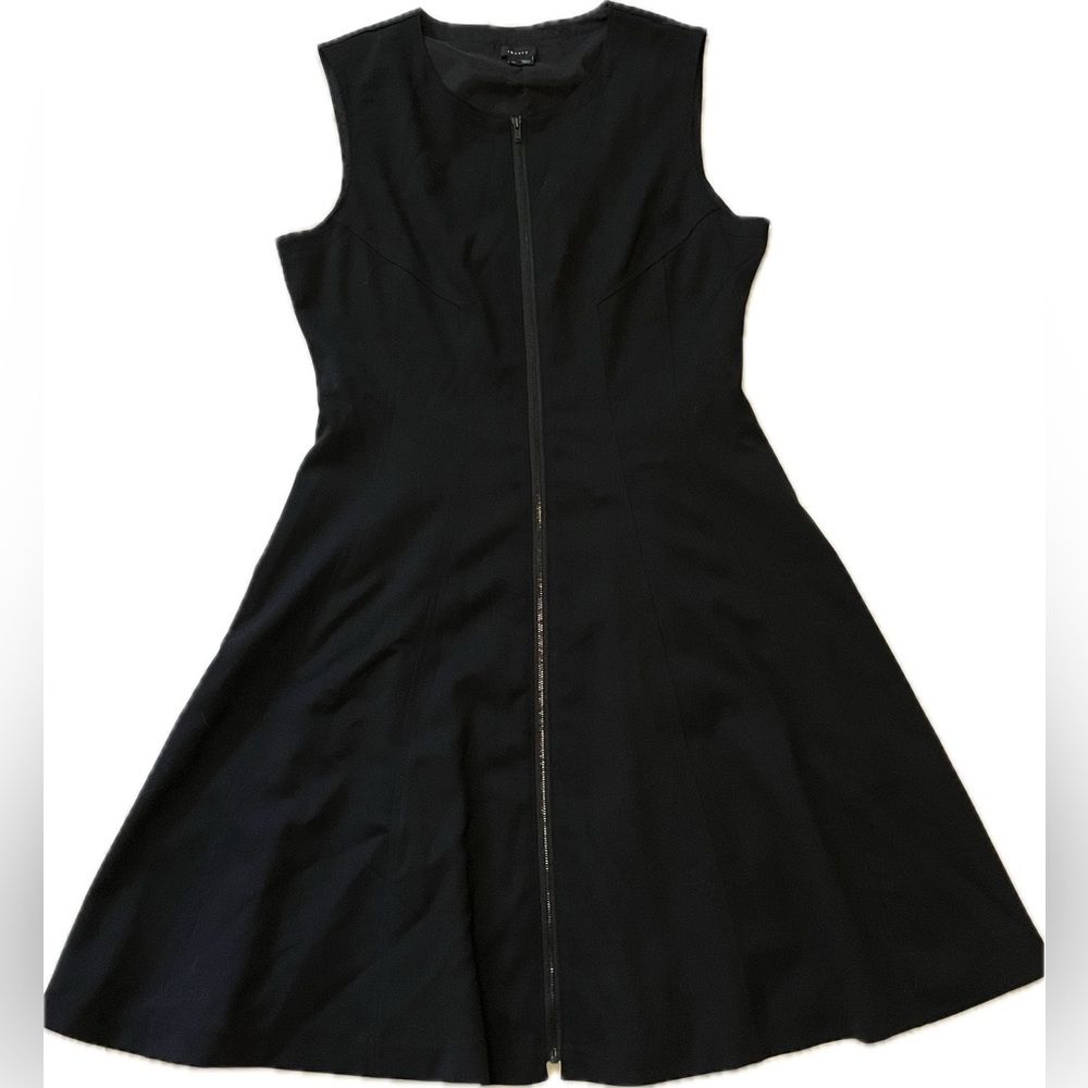 Theory silk zip front dress sz 10 NWOT